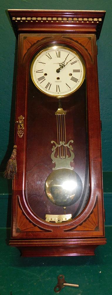 Mahogany Inlay Howard Miller Wall Clock (1 of 4)