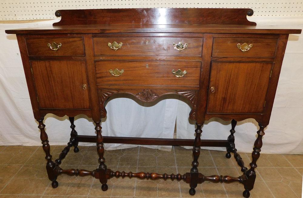 Antique Mahogany Side Board (1 of 7)