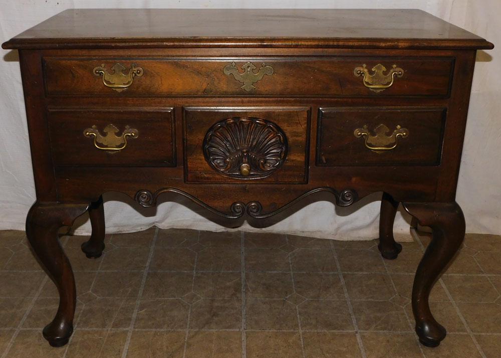 Mahogany Queen Anne Style Lowboy By Henkel Harris (1 of 7)
