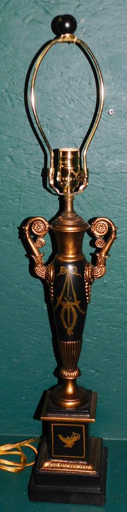 Decorative Tole Paint Decorated Urn Form Lamp (1 of 5)