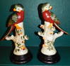 Pair Painted Porcelain Bird Figurines