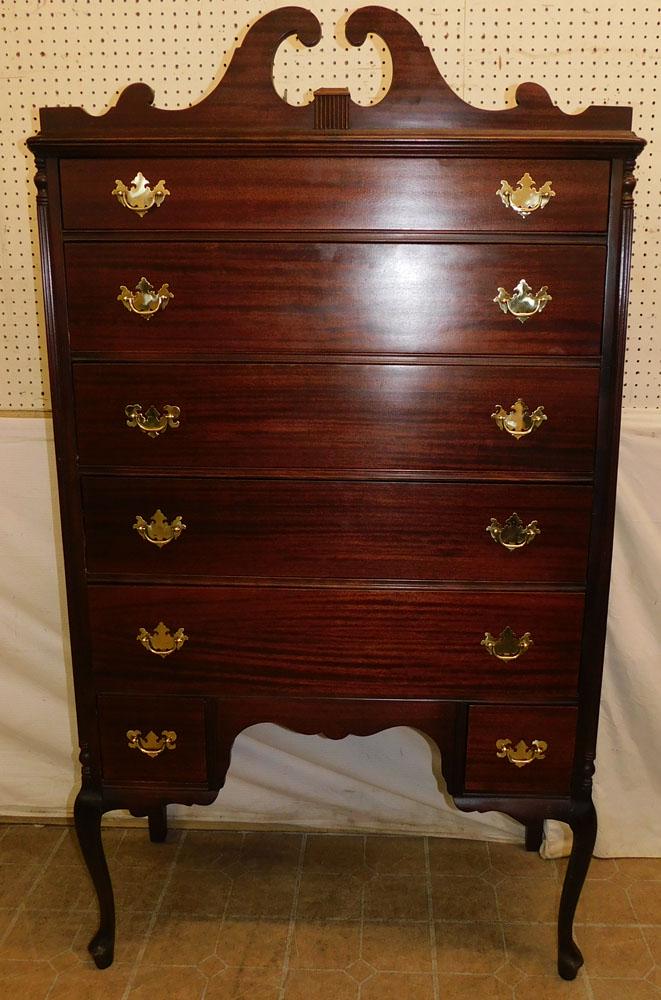 Mahogany Queen Anne Style High Boy (1 of 8)