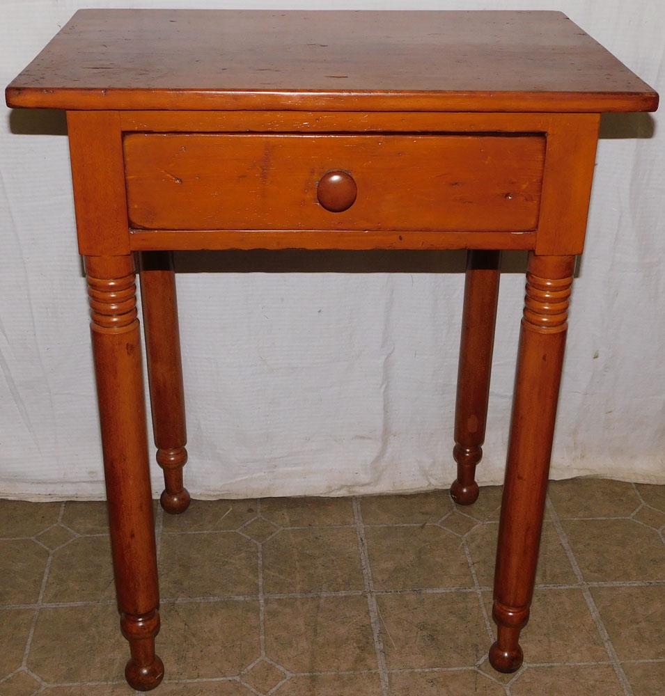 19th C Cherry One Drawer Work Table (1 of 4)