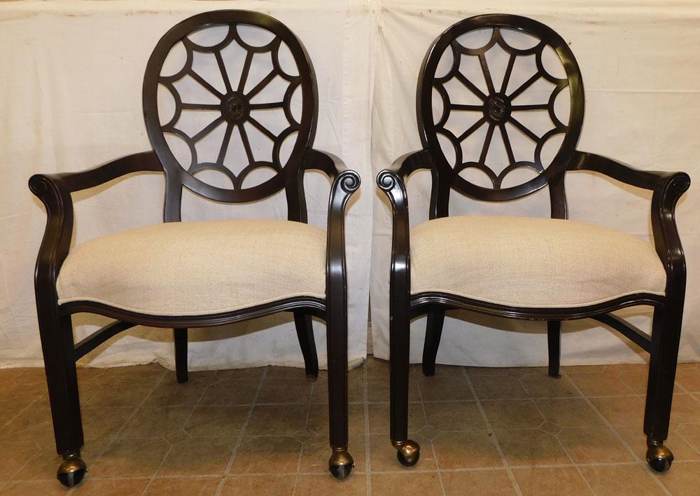 Pair Mahogany Arm Chairs (1 of 5)