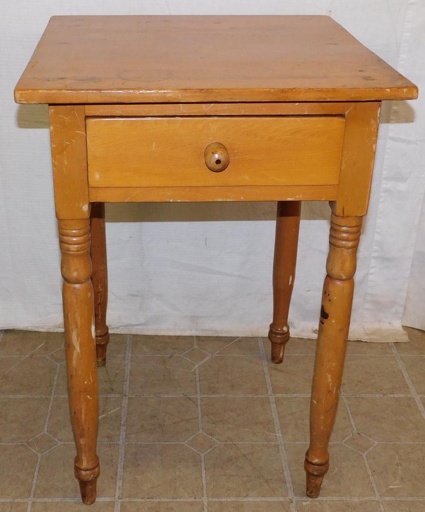 19th C Maple One Drawer Night Stand (1 of 4)