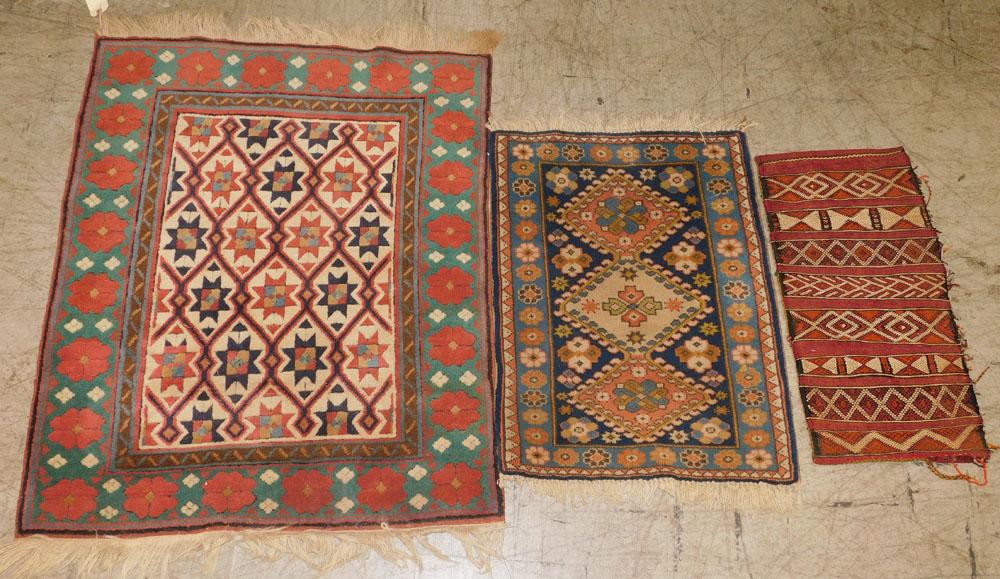 Two Antique Handmade Rugs & One Saddle Bag (1 of 7)