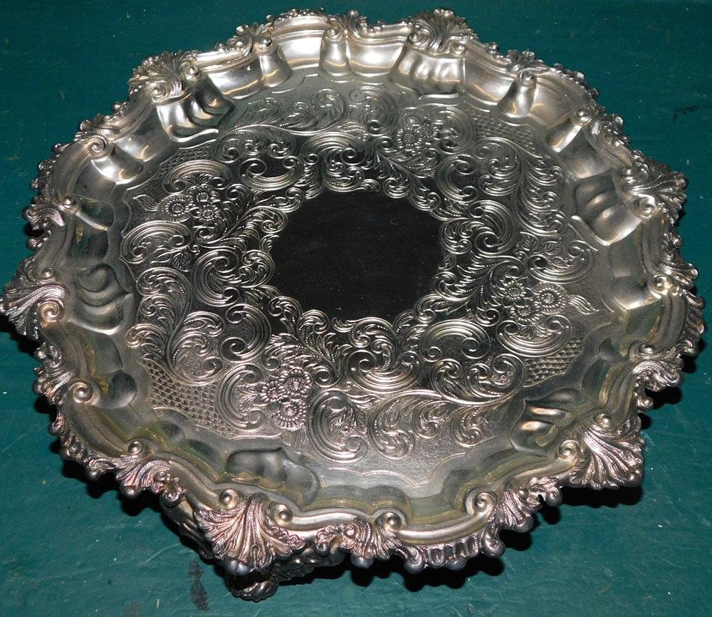Silver Plate Salver (1 of 3)