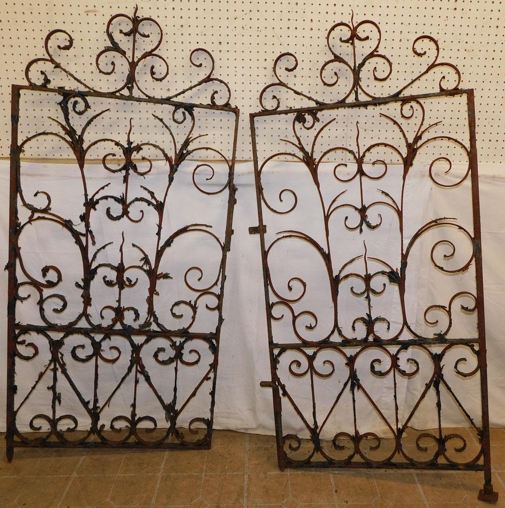 Antique Two Piece Wrought Iron Gate (1 of 4)