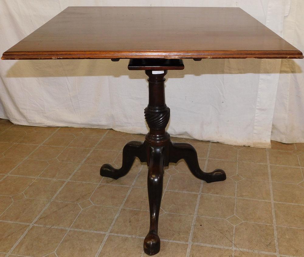 19th C Mahogany Tilt Top Bird Cage Table (1 of 4)