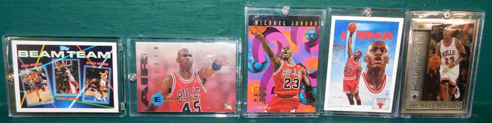 Lot 5 Michael Jordan Insert Basketball Cards (1 of 5)