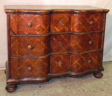 20th century French 3 drawer commode.: 20th century French 3 drawer commode. 39 1/2" wide x 18 1/2" deep x 29 1/2" tall.