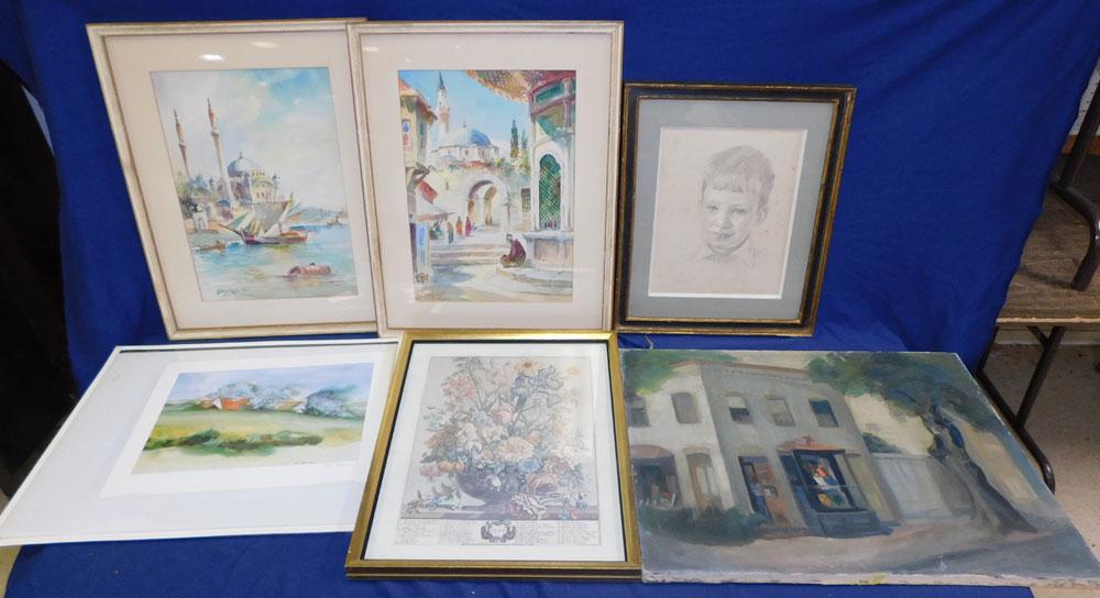 Lot Framed Artwork (1 of 5)