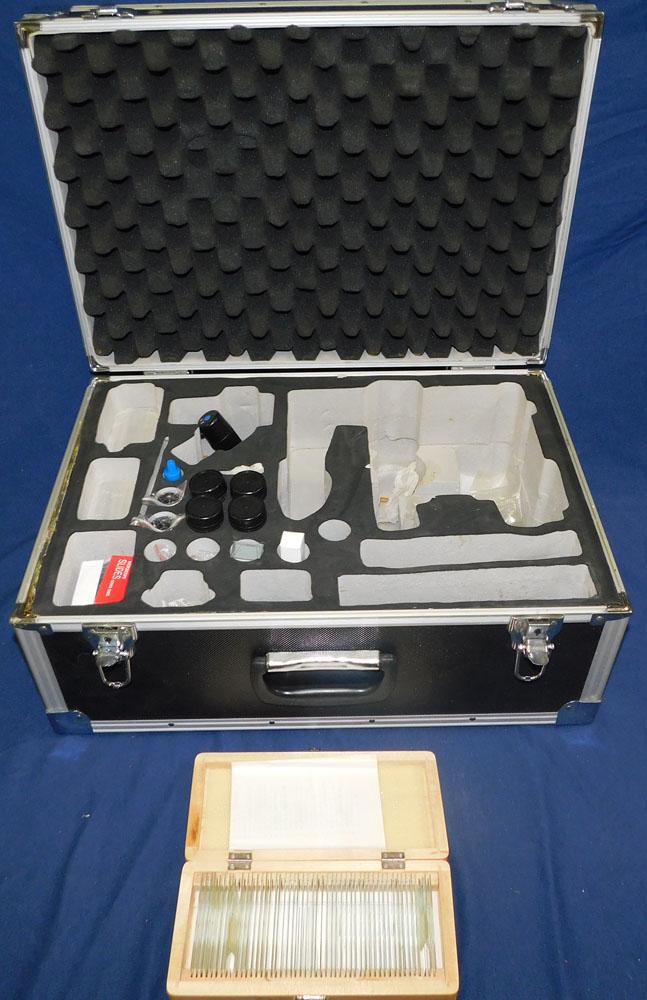 Metal Microscope Case W/ Contents (1 of 3)