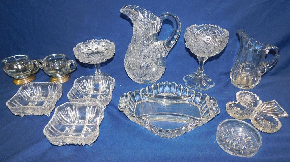 Lot Cut Glass Items (1 of 4)