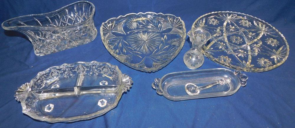 Lot Clear Glass Items - Fostoria (1 of 3)