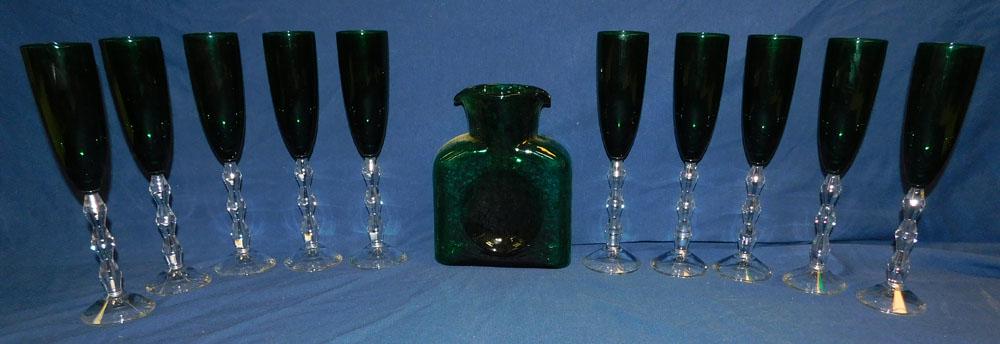 Lot Lenox Emerald Green Champagne Flutes (1 of 3)