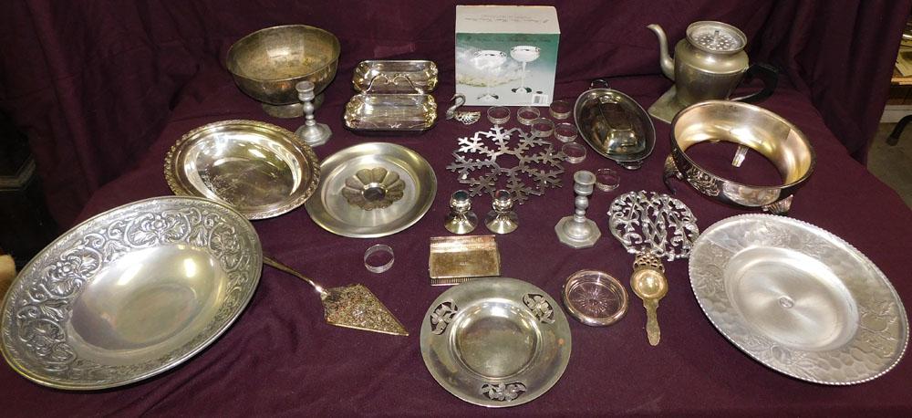 Lot Pewter & Silver Plate Items (1 of 5)