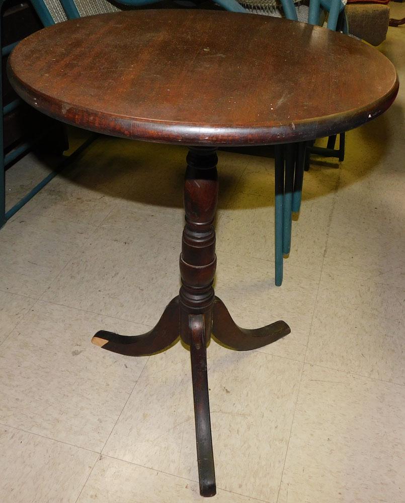 Antique Mahogany Candle Stand (1 of 3)