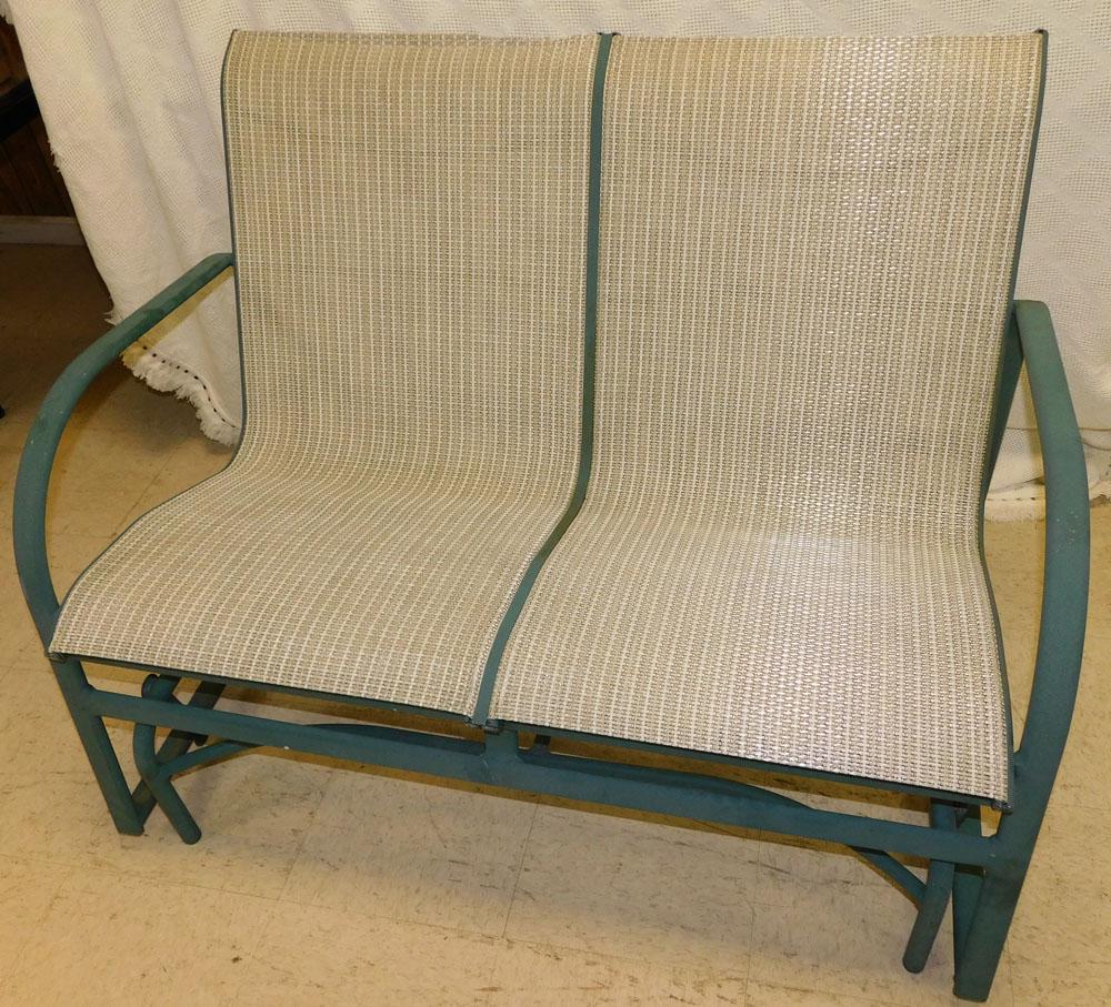 2 Seat Metal Patio Bench Glider (1 of 3)