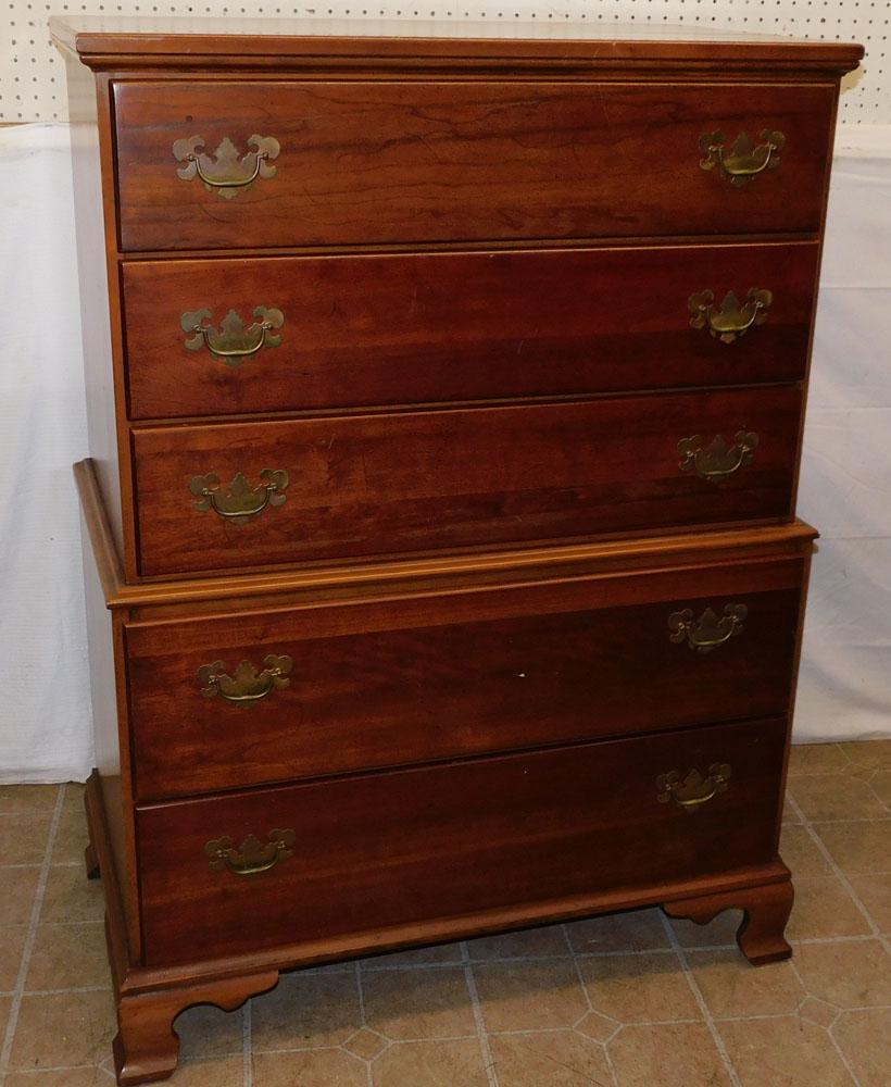 Cherry 5 Drawer Chest By Davis Cabinet Co. (1 of 5)