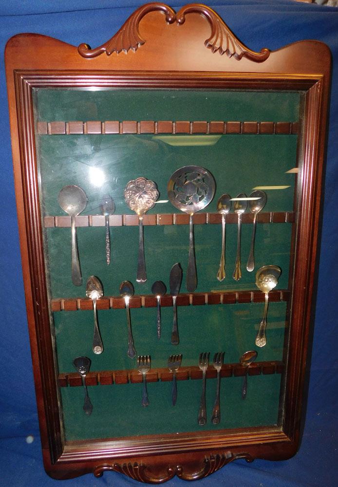 Mahogany Spoon Rack Hanging Cabinet By Bombay Co. (1 of 3)