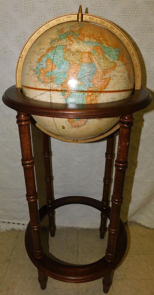 Vintage Globe On Cherry Stand By Powell (1 of 3)