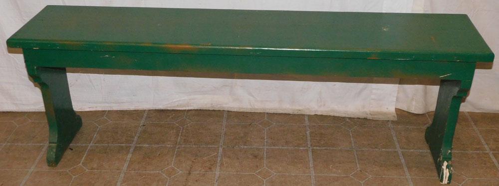 Painted Heart Pine Bench (1 of 3)