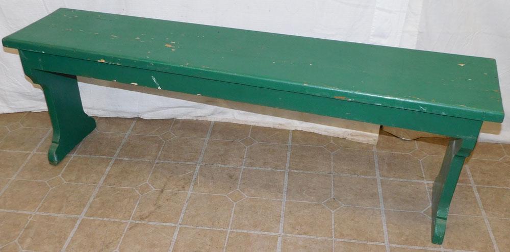 Painted Heart Pine Bench (1 of 3)