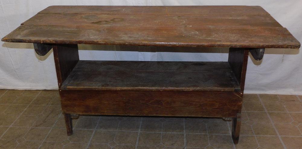 Antique Pine Hutch Table (1 of 5)