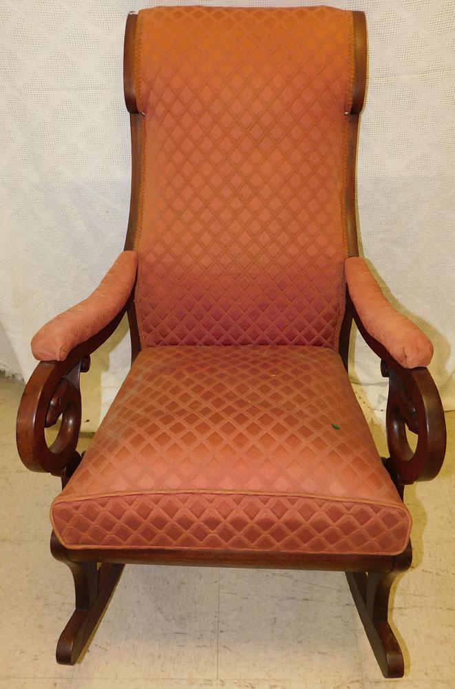 Antique Walnut Lincoln Rocker (1 of 4)