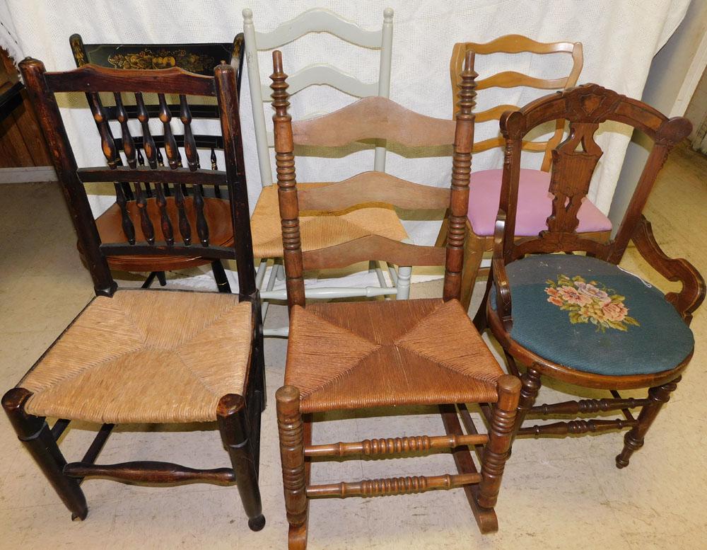 Lot 5 Side Chairs & Rocker (1 of 4)