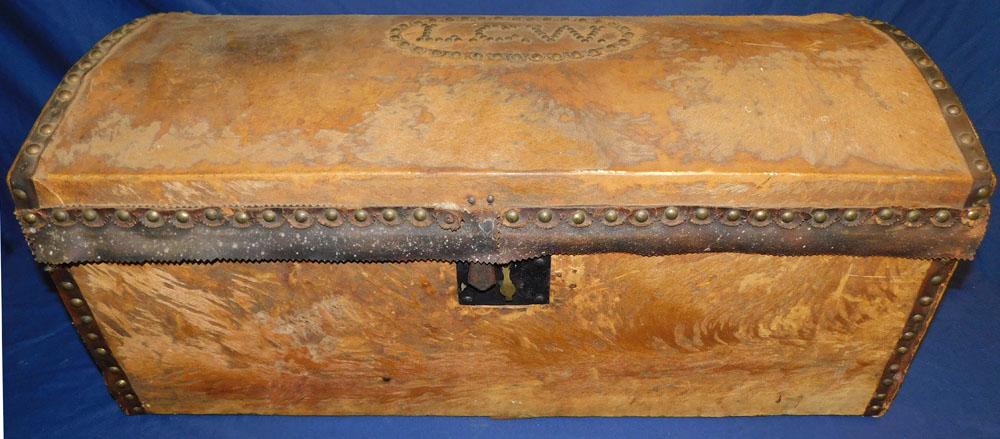 Antique Hyde Covered Trunk (Boston MA) (1 of 4)