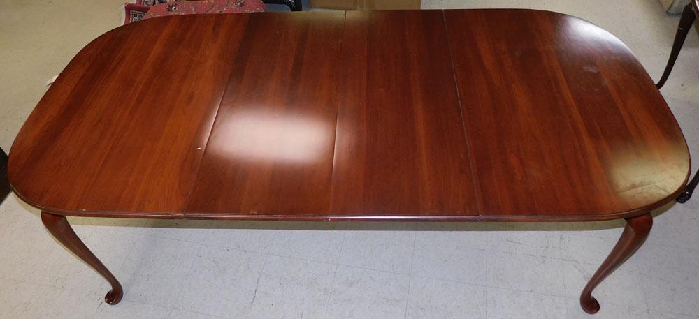 Cherry Queen Ann Style Dining Table W/ 2 Leaves (1 of 3)
