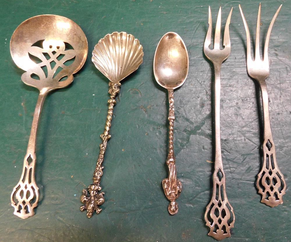 Lot 5 Sterling Forks & Spoons (1 of 1)