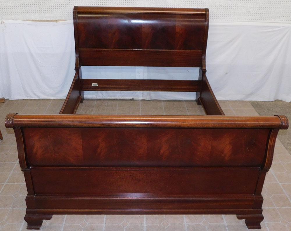 Cherry Queen Size Sleigh Bed By Ethan Allen (1 of 7)