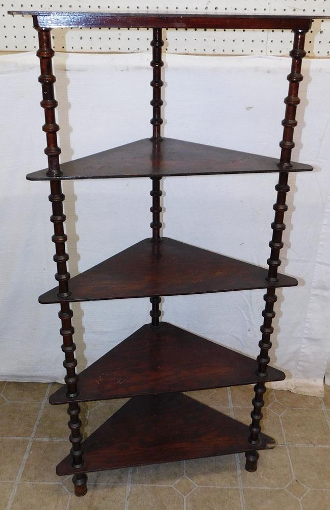 Pine Spool Turned Corner What Knot Shelf (1 of 2)