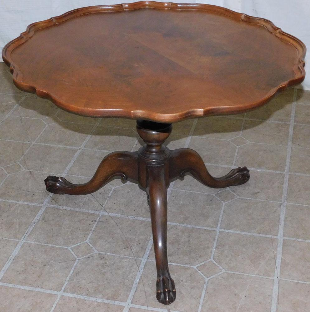 Mahogany Pie Crust Top Tea Table By Grand Rapids (1 of 4)