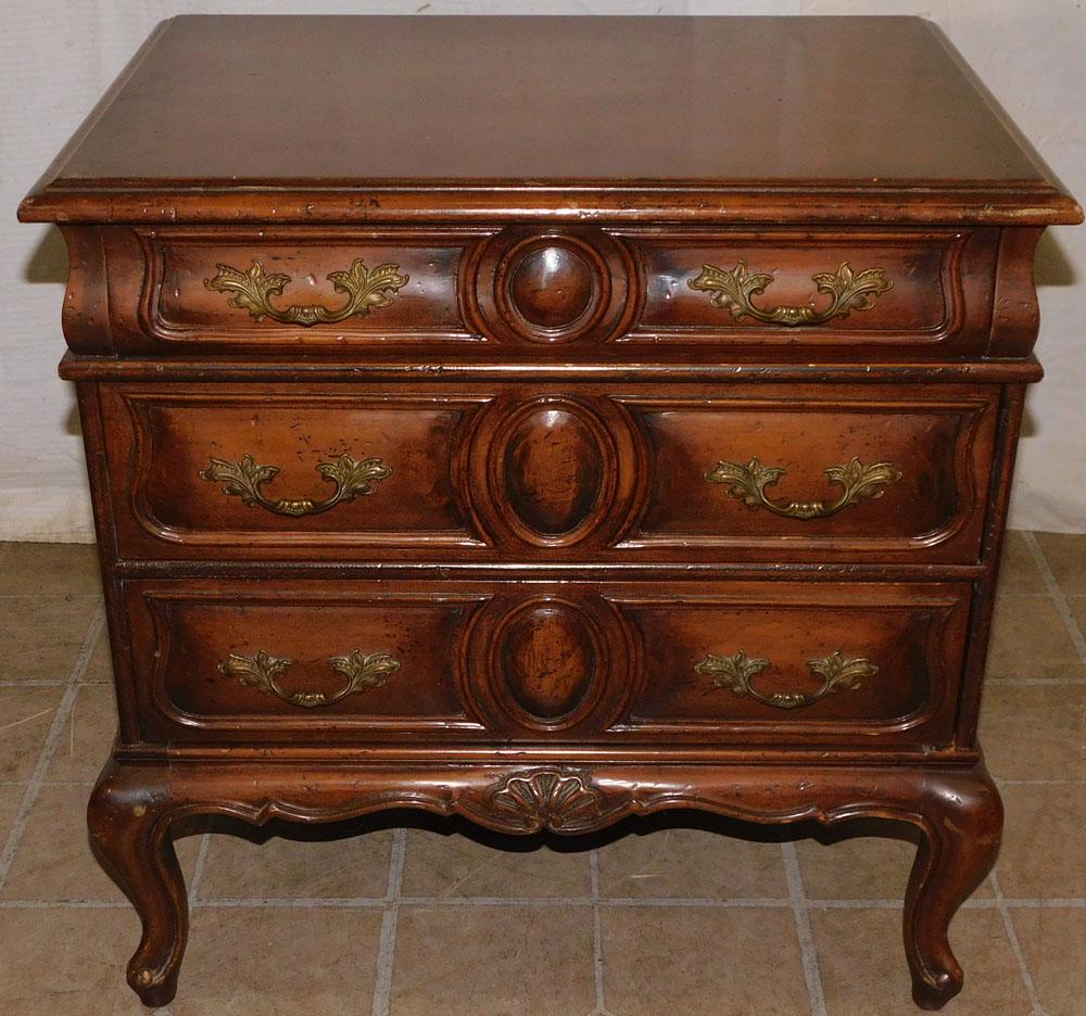 Walnut French Style Night Stand (1 of 4)