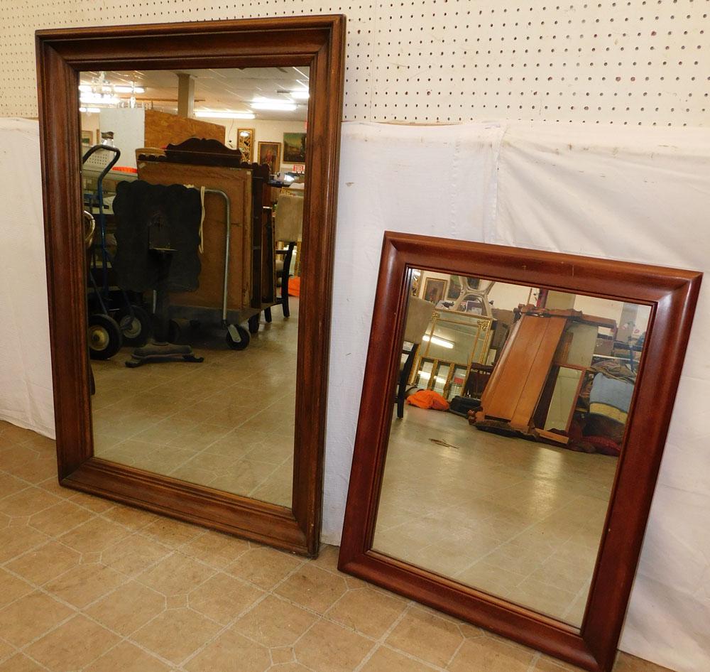 Two Mahogany Framed Mirrors (1 of 3)