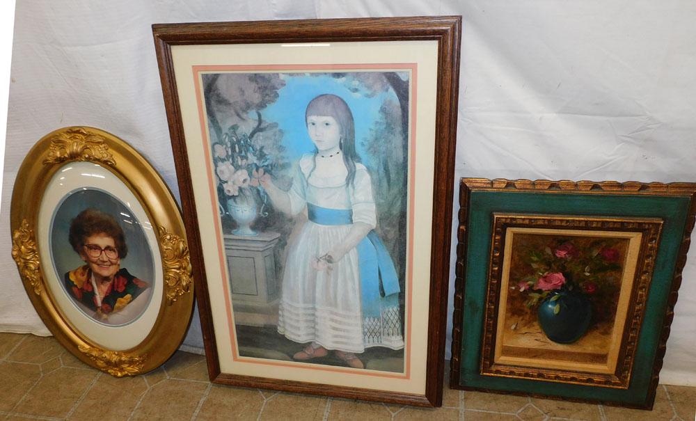 Framed Beveled Glass Photo & Oil On Board Still Life - Signed - Framed Print (1 of 5)