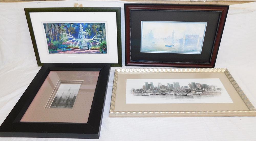 Two Framed Prints & Two Framed Watercolors (1 of 6)