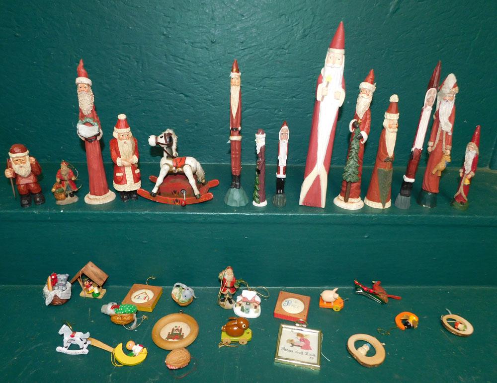 Lot Christmas Ornaments: Lot Christmas Ornaments. "ALL DESCRIPTIONS AND ANY CONDITION STATEMENT GIVEN BY LANGSTON AUCTION GALLERY ARE STRICTLY OPINIONS AND LANGSTON'S SHALL HAVE NO RESPONSIBILITY FOR ERRORS OR OMISSIONS. THE 