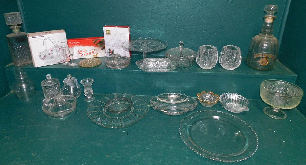 Lot Clear Glass Items (1 of 5)