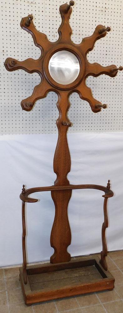 Victorian Walnut Hall Tree (1 of 4)