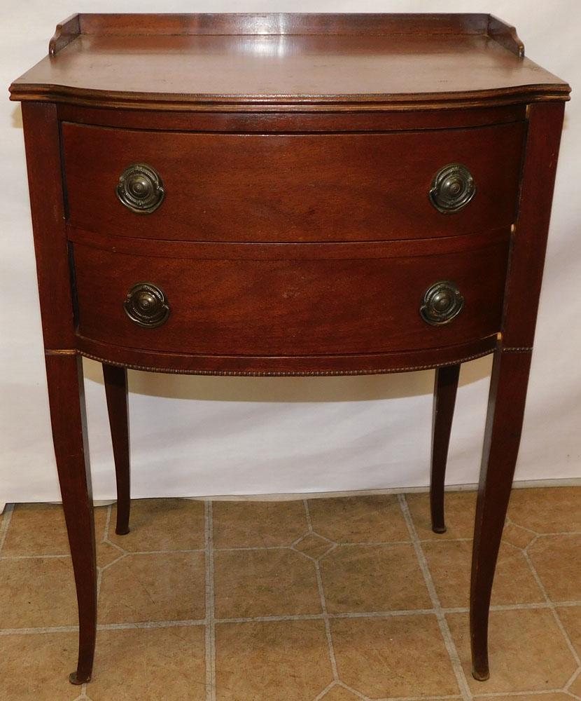 Mahogany Two Drawer Night Stand (1 of 4)