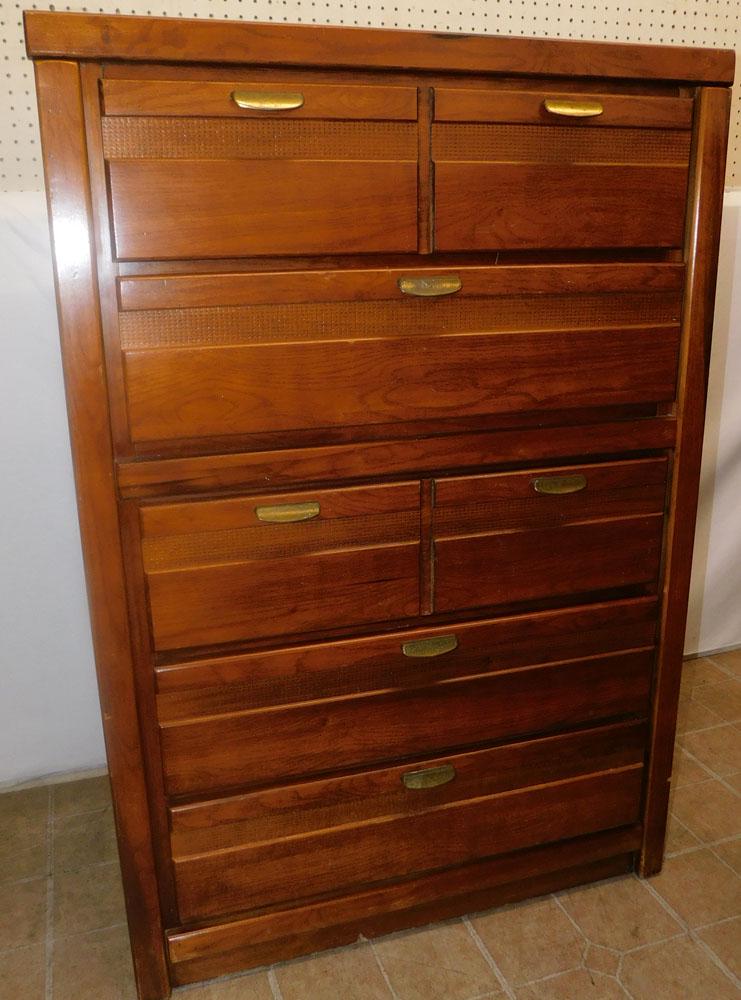 Mid Century Modern Walnut 5 Drawer Chest (1 of 5)