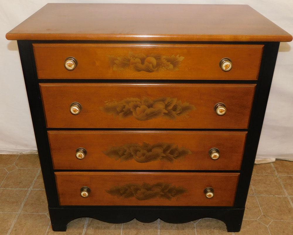 Maple Paint Decorated Hitchcock Chest (1 of 6)