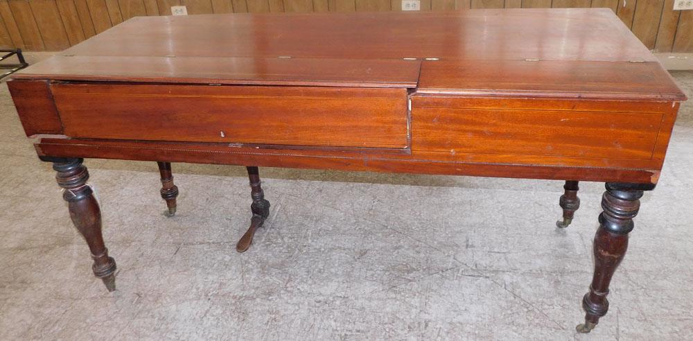 Antique English Piano By Tomlinson (As Is): Antique English Piano By Tomlinson (As Is). 64 1/2" W 23 1/2" D 32 3/4" H "ALL DESCRIPTIONS AND ANY CONDITION STATEMENT GIVEN BY LANGSTON AUCTION GALLERY ARE STRICTLY OPINIONS AND LANGSTON'S SHALL HAV