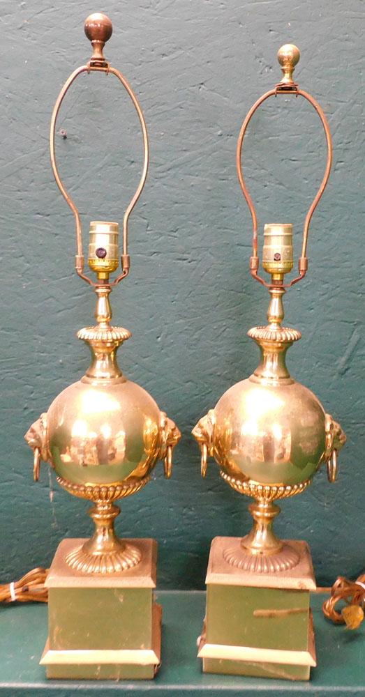 Pair Brass Lamps (1 of 2)