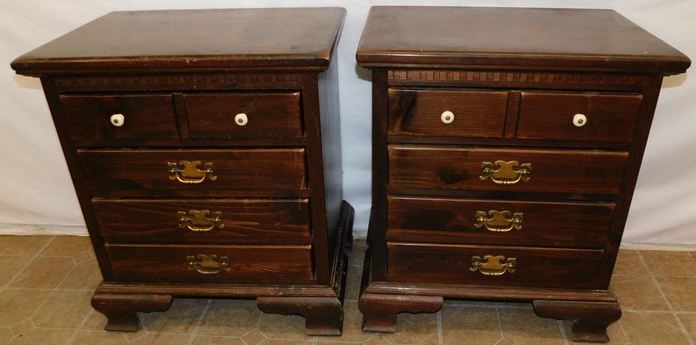 Pair Pine Night Stands By Ethan Allen (1 of 5)
